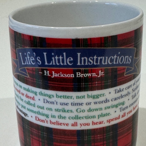 Plaid Mug Coffee Tea Vintage Home Decor Kitchen Drinkware Barware Christmas Gift - Picture 12 of 17